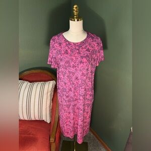 New J. Jill Fuchsia Paisley Dress